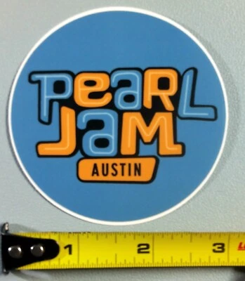Pearl Jam Decal Sticker Slap 3" Austin Blue