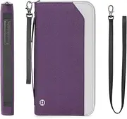 [P TRAVEL · DESIGN] Travel Passport Holder for Family - Large Travel Passport Wallet…, Deep Purple, Classic