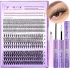 Pawotence Lash Extension Kit Lash Clusters Multi-Types Individual Lashes Natu...