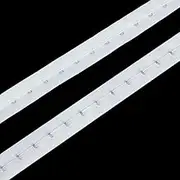 WEBEEDY 7 Yards White Hook and Eye Tape for Sewing, 2.7 cm Single Row Corset Trim Fastening Tape with Hook and Eye Bar Edge Ribbon for Underwear Wedding Dress Bridal Costumes Craft
