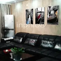 在飛比找Yahoo!奇摩拍賣優惠-INPHIC-貢多拉船客廳無框畫三聯畫臥室裝飾畫風景歐美現代