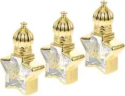 WOFASHPURET 3pcs Star Shaped Essential Oil Roller Bottles Empty Glass Perfume Containers with Strong Sealing for Travel Home Use Convenient Rollerball Applicator for Easy Application