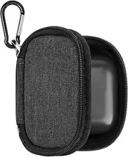 Geekria Earbuds Carrying Pouch Compatible with Bowers&Wilkins Pi8, Pi7 S2, Pi5 S2 Case Cover, Replacement Protective Earplugs Travel Bag with Cable Storage (Dark Grey)