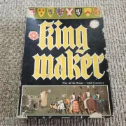 Vtg 1976 KING MAKER Board Game War Of The Roses AVALON HILL 99% COMPLETE Unpunch