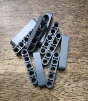 Lego Dark Bluish Gray Technic, Liftarm, Thick 1 X 5 QTY 10. Part No. 32316