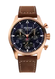 Alpina Startimer Pilot Chronograph Watch AL-372NB4S4