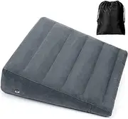 Inflatable Wedge Pillow, Portable Travel Wedge Pillow for Sleeping, Traveling, Reading, Triangle Bed Wedge Pillow, Back, Knee and Leg Support for Side and Stomach Sleepers Acid Reflux, Anti Snoring