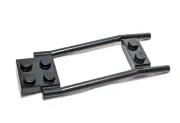 Lego - Black, Horse Hitching, 1 x 2 Plate and 2 x 2 Plate