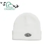 RIG'EM RIGHT WATERFOWL Solid White Beanie 006-W Duck Goos Hunting