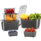 Fruit Vegetable Storage Containers For Fridge 4 Pack Large Produce Saver Contain