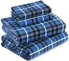 RUVANTI Flannel Sheets Full Size - 100% Cotton Double Brushed Bed Sheets Set,...