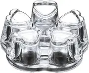 Heart Shaped Glass Teapot Warmer Universal Clear Teapot Warmer for 50 Ounce Teapots Candle Warmer