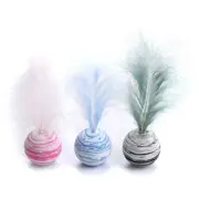 EVA Starry for Sky Texture Ball with Feather Light Foam Throwing Interactive Pet