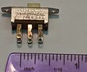 CW Miniature Slide Switch, DPST, Detent, Panel Mount, .5 amp. PHL PA (Each)