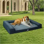 BALANCE Orthopedic Dog Bed, Egg Crate Foam Dog Couch for Pet Sleeping, Pet Sofa with Removable Washable Cover & Waterproof Lining, Comfy Dog Bed for Extra Large Dog, Moonless Night