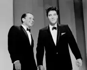 8x10 B&W Photo of Rock Legend Elvis Presley and Frank Sinatra.