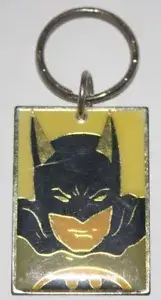DC Comics Batman Torso Art Image Metal Enamel Key Chain 1988 NEW UNUSED