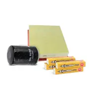 NGK Glow Plug & NTK Air Oil Filter Kit for Mitsubishi Pajero QE QF Triton MQ MR