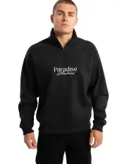 [Nomadic Paradise] Merch 1/4 Zip Sweater in Black