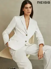 Reiss White Harper Tailored Single Breasted Suit Blazer (B37299) | $510