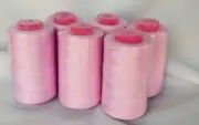 Lot Of 6 Big Spools Pink Serger Overlocker Quilting Sewing Threads T27 Quality
