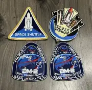 Authentic NASA Mission SpaceX Space Shuttle Iron On Patch Lot