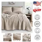 Elegant Camel Microfiber Quilt Twin Set - 300 Thread Count & Machine Washable