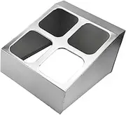 Qianly Commercial Jams Box Condiment Prep Station Dispenser Food Storage Containers Condiment Display Serving Tray for Hotel BBQ Bar