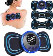 Wheroamoz Neck Massager with 8 Modes – Portable Mini Massager for Muscle Tension Relief, Soreness, Fatigue – USB Charging Lymphatic Drainage Neck Shoulder Back Waist Arms Legs Aches for Home Office