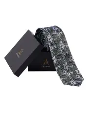 [Ferrari Formalwear] Tie & Hank Set in Green Floral