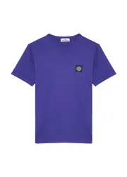 Stone Island Kids Logo Cotton T-shirt (14 Years) - Blue Royal - 14YR (14 Years) 14YR (14 years)