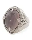Scott Kay sz 6 Sterling Silver Oval Rose Quartz White Sapphire Ring Women NWT