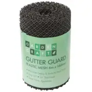 NSW NEW Garden Craft Gutter Guard Black Plastic 6m x 160mm