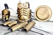 Spartan Knight Roman Armor Suit Guard Helmet Set-Shield Leg Set solid item gift