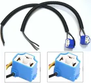 Extension Wire Pigtail Female Ceramic A 9003 H4 Two Harness Head Light Bulb Plug