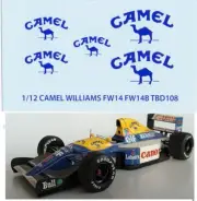1/12 Decals for WILLIAMS RENAULT FW14 FW14B TAMIYA DECALS TB DECAL TBD108