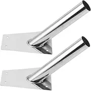 BESPORTBLE 2pcs Heavy Duty Stainless Steel Flag Pole Holder Wall Mounting Bracket with Inner Diameter for Outdoor Use Durable Design for Street and Shop Display