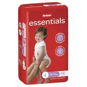 Huggies Essentials Nappies Unisex Size 4 - Carton (4 X 46Pk) 10-15Kg