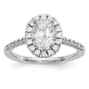 14KW .25ct OVAL cntr HALO Semi Mtg 26=1/4 ctw