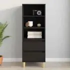 vidaXL Highboard Black 40x36x110 cm Engineered Wood