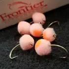 FLY FISHING FLIES STEELHEAD EGG PATTERN PINK ORANGE SIZE 10 FRONTIER FLY COMPANY