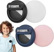 Air Tag Holder, 4 Pack for Apple Airtag Holder, Silicone Air Tags Case for Kids with Invisible Pin, Safety Pins Hidden Inside Clothes, Backpack, GPS Tracker Airtag Case with Elderly
