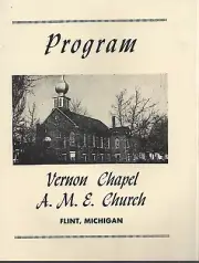 PROGRAM - VERNON CHAPEL A.M.E.CHURCH - FLINT, MIHIGAN