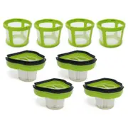 4 Pack HEPA Filter + 4 Replacement Mesh Filter Frames for Bissell Pet Hair Eraser Handheld Vacuum green