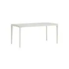 Truax Classic Style White Ceramic Matte-Finish Rectangular Dining Table 140cm...