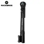 ROCKBROS Motorcycle Bicycle Bike Floor Pump With Gauge 120PSI Presta/Schrader