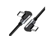 UGREEN 60W Right Angle USB C to C Cable PD Fast Charging For Samsung Huawei Google Pixel Nylon Braided Cable 2m