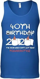 [KeoStore] 40th Birthday 2020#Quarantine Birthday 2020 The Year When Shit Got Real Quarantined Tank Top