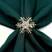 10 pcs Snowflake Napkin rings Christmas Napkin rings Holder for gold