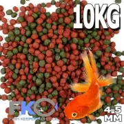 FKC Goldfish, Koi Aqua Aquarium & Pond Floating Fish Food Pellets 4-5mm LRG 10KG